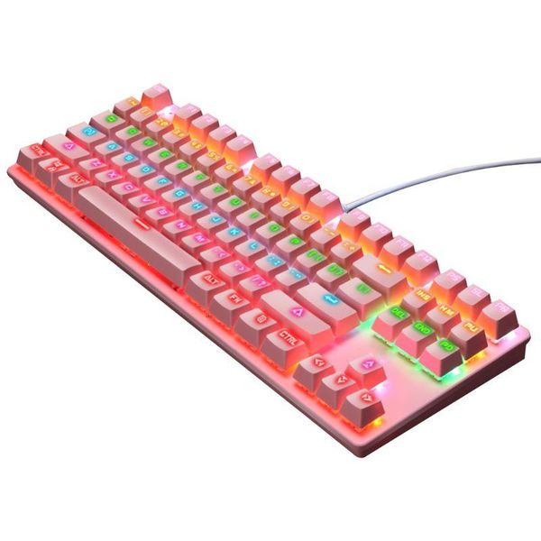 

k550 green shaft mechanical keypad 87 keys gaming keyboard for windows xp/7/8/10