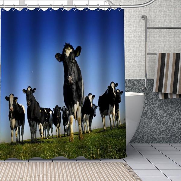 

shower curtains custom cow pokora curtain waterproof bathroom fabric sets drop 1pc custom1