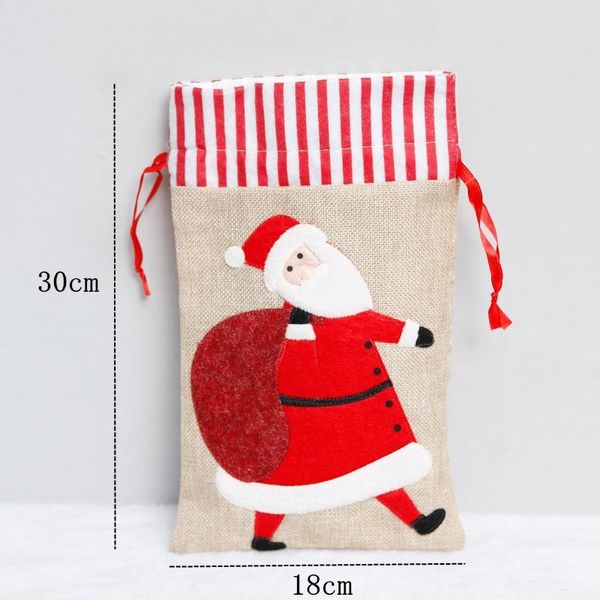 

stobag 1830cm cotton storage bags new year party diy christmas gift packaging supplies santa claus pattern candy biscuit wmtsmv comb2010