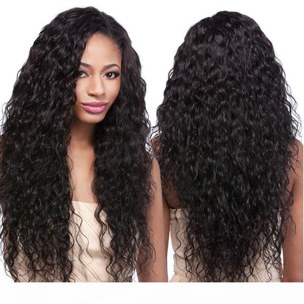 

hd full lace human hair wigs curly pre plucked unprocessed brazilian virgin glueless transparent lace front wig for black women, Black;brown