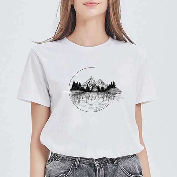 

new t shirt women fashion aesthetic kawaii cool hip hop t-shirt vintage beautiful tattoo design tee plus size ropa mujer, White