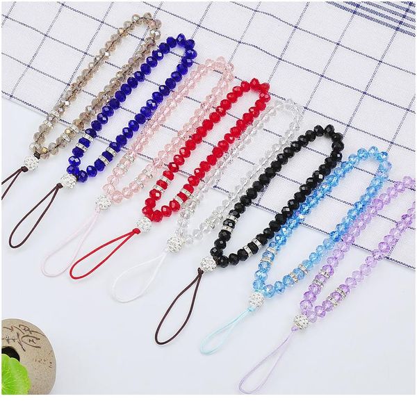 

shellnail universal phone charm strap fashion crystal beads hand wrist lanyard for phones iphone x samsung camera gopro qylnqg