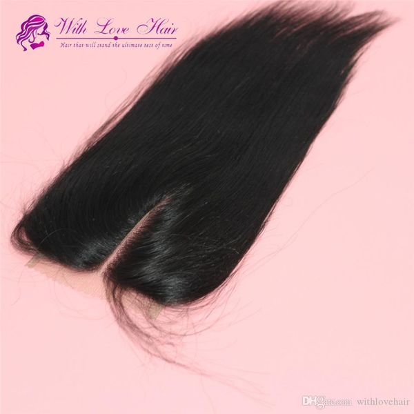 

3.5*4 inch straight closure virgin brazilian hair 10-20 inch hidden knots no tangle, Black