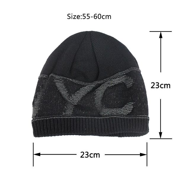 

flb] winter hat men knitted beanies warm bonnet caps baggy brand solid thicken fur winter hats for men women skullies f18013 wmtduh, Black;white
