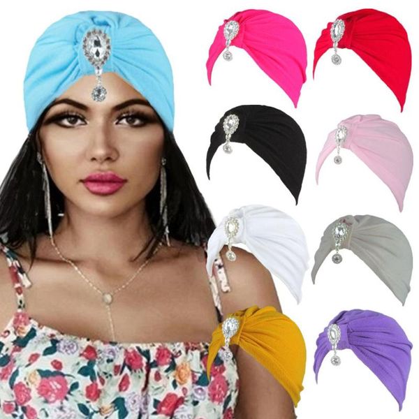 

women plain beanie cap party caps noble retro head wrap turban hat ladies new drop pendant headwear tb-221, Blue;gray