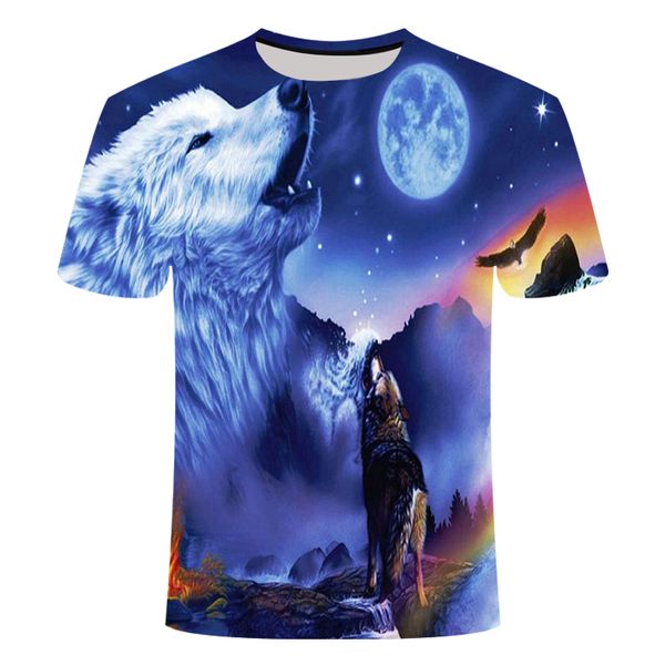 

men wolf cool animal 3d print shirts anime graphic hippie men clothing