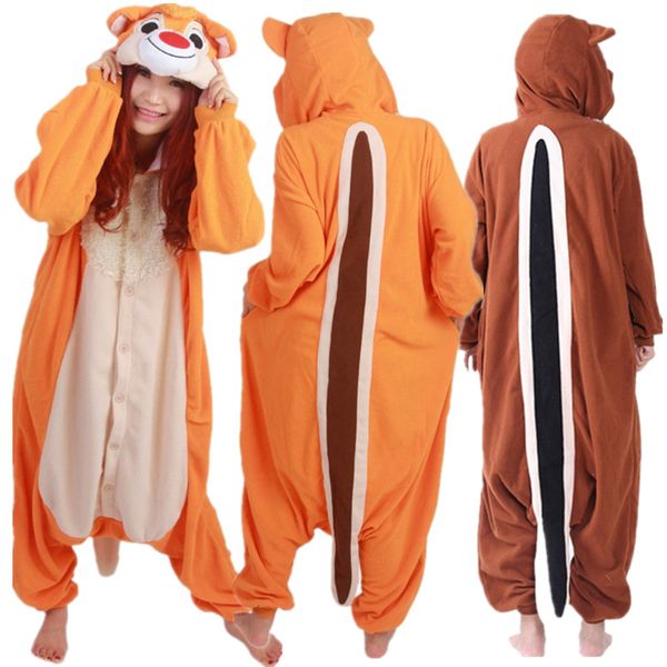 

adult's cartoon cosplay animal onesie chipmunk pajama women's and men's halloween carnival masquerade party jumpsuit, Black