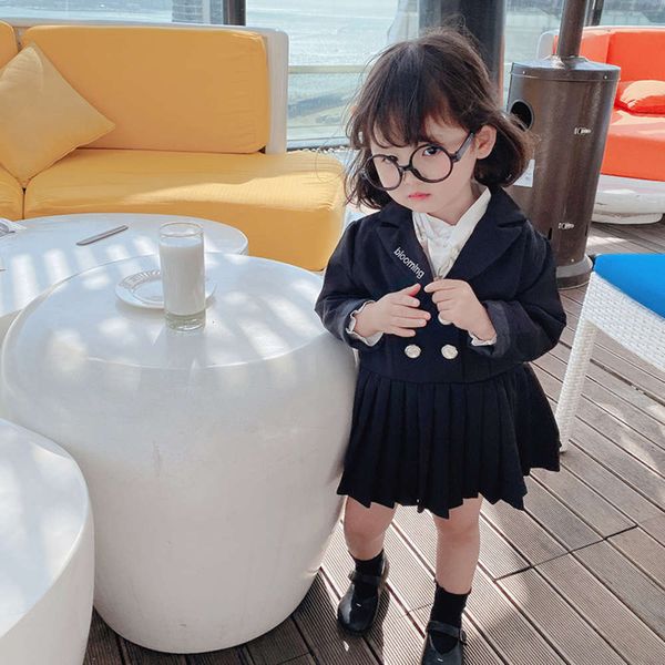 

orange 2021 spring new primary duo and secondary school foreign girl's drs suit academy children's skirt 3vq3, Red;yellow