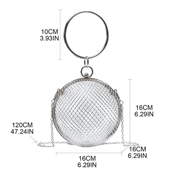 

metal hollow out evening handbag women clutch for wedding prom birthday party lx9f