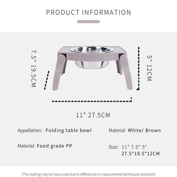 

stainless steel dog cat food bowl dishes foldable water puppy feeder for dogs cats non-slip drinking bowls pet supplie jllrzo