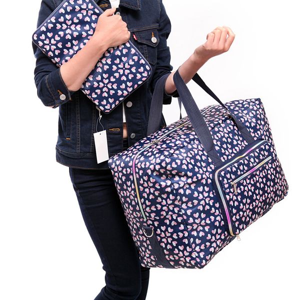 

foldable trolley travel bags organizer women zipper clothes packing cubes luggage duffle handbag accessories supplies products lj201111