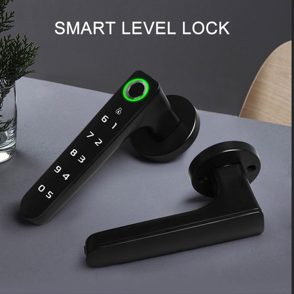 

Intelligent Smart Biometric Fingerprint Touch Password Unlock USB Rechargeable Lock Keyless Security Door Lock for Home Office