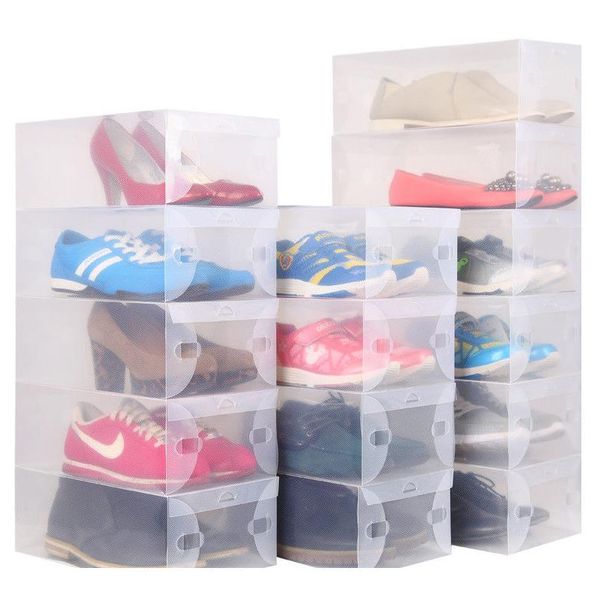 

20pcs children/women/men clear plastic storage case household shoe organizer boxes stackable tidy box 20p bbyqpf