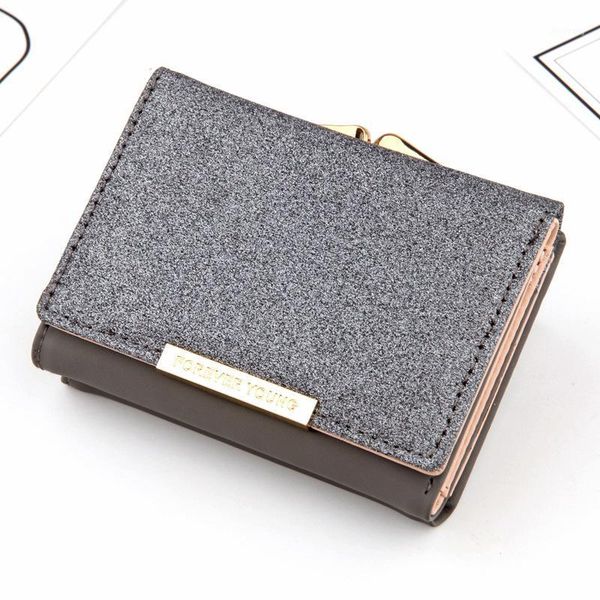 

women's short wallet korean fashion sequins 30% off multi-card student student wallet multicolor cute purse mini1, Red;black