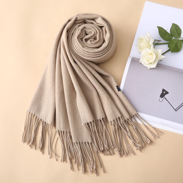 

верблюд кашемир девушка шарф осень зима корейский универсальный платок серый, Blue;gray