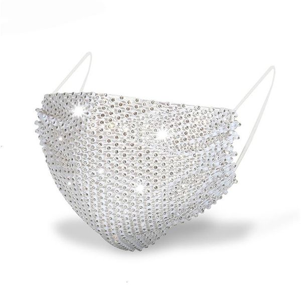 

designer fashion face female with drill mask sun protection masks summer decoration rhinestone facemask 1alxlg