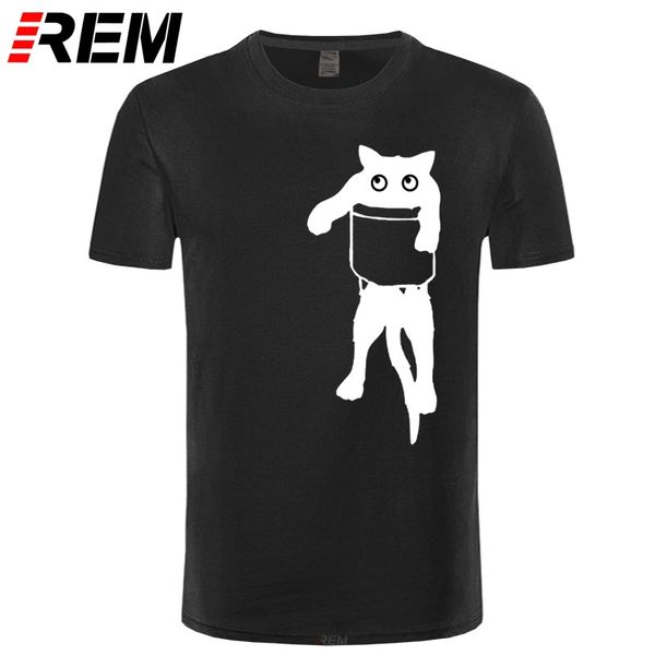

rem loose style cat printed men t shirt casual short sleeve o-neck funny mens tshirt tees sport hooded sweatshirt hoodie