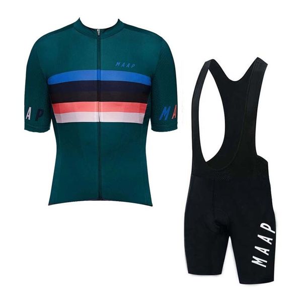 

2020 summer men cycling jersey maap team short sleeve set breathable quick dry racing bike shirt bib shorts suit bicycle outfits y200313, Gray