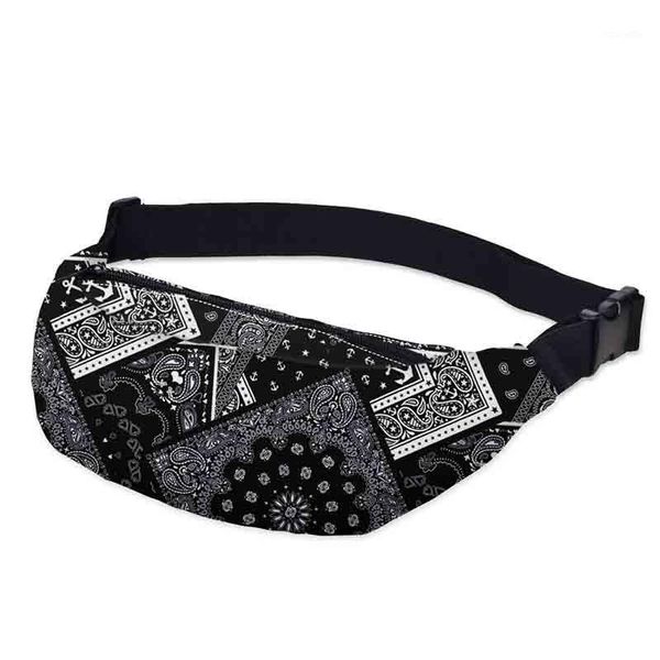 

waist bags bu store 3d printed pack striped with personality pattern adjustable band for outdoors fanny packs nlwbxs051