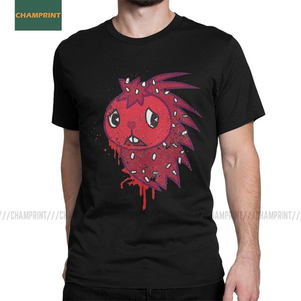 

sport flaky happy tree friends t shirt men cotton t-shirt toothy lumpy flippy petunia sniffles cartoon tees short sleeve plus size