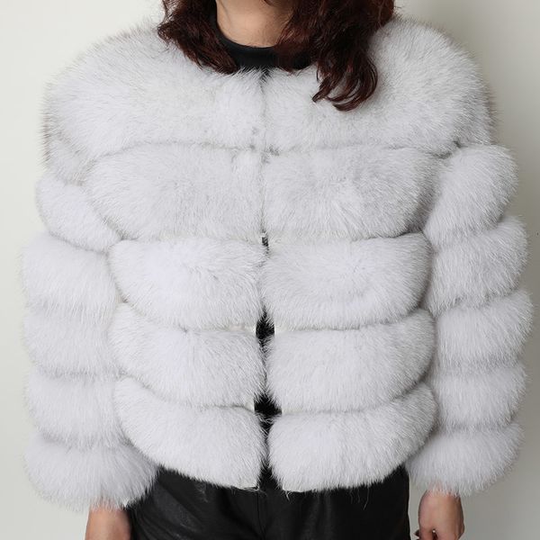 

royal 2021 new women natural winter real short fox coat fashion fur vest plk0, Black