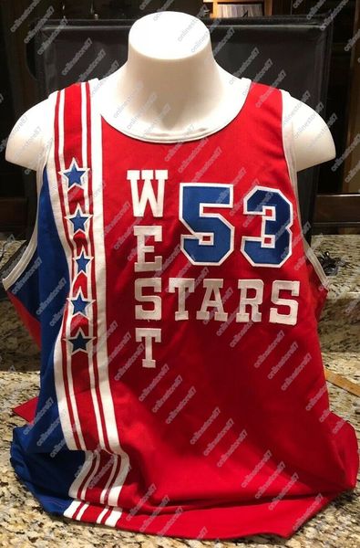 

custom vintage 1977-78 mitchell & ness men's all-star artis gilmour mesh cloth basketball jersey blue red material mesh cloth size s-3x, Black