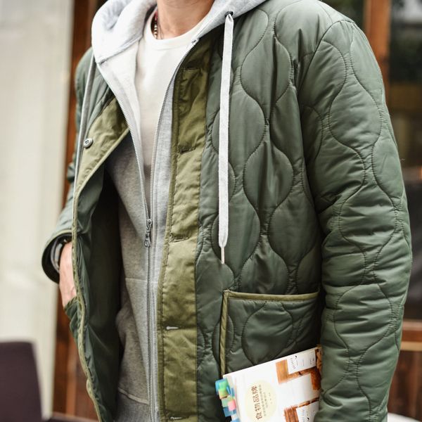 

saucezhan winter jacket men winter jacket m65 m51 jacket liner military parkas liner vintage parkas mens clothing cotton liner q1217, Black