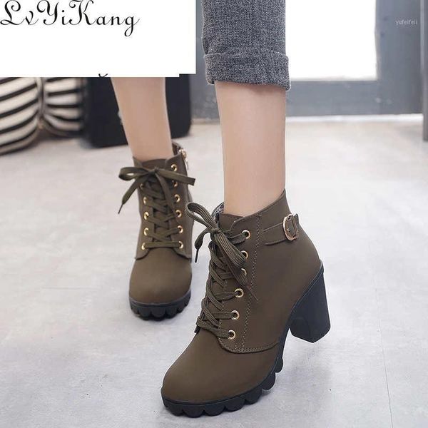 

plus size 35-43 winter casual women pumps warm ankle boots waterproof high heels snow shoes botas patent botas muje1, Black