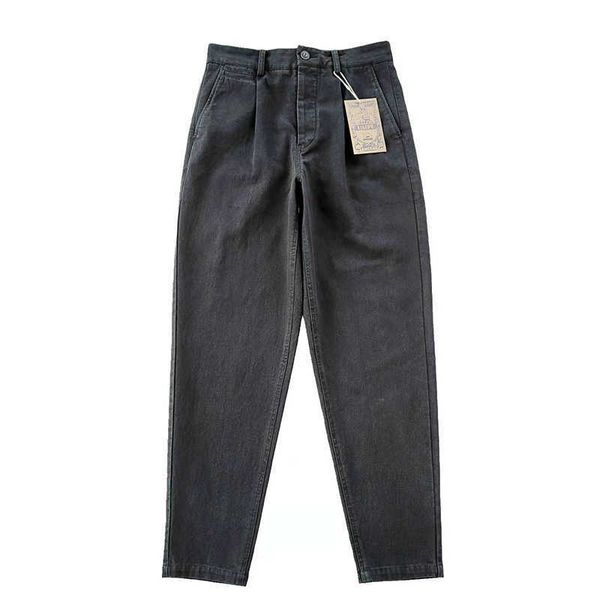 

men's pants cyrillic khaki retro casual overalls pants radish pants thickened heavyweight leggings non rrl kapital, Black