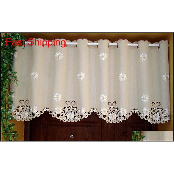 

british half-curtain embroidered window valance customize light shading curtain for kitchen cabinet door curta qylasr item_home