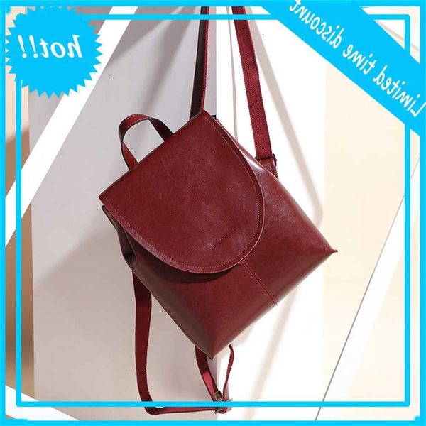 

2020 new leather double shoulder women's bag