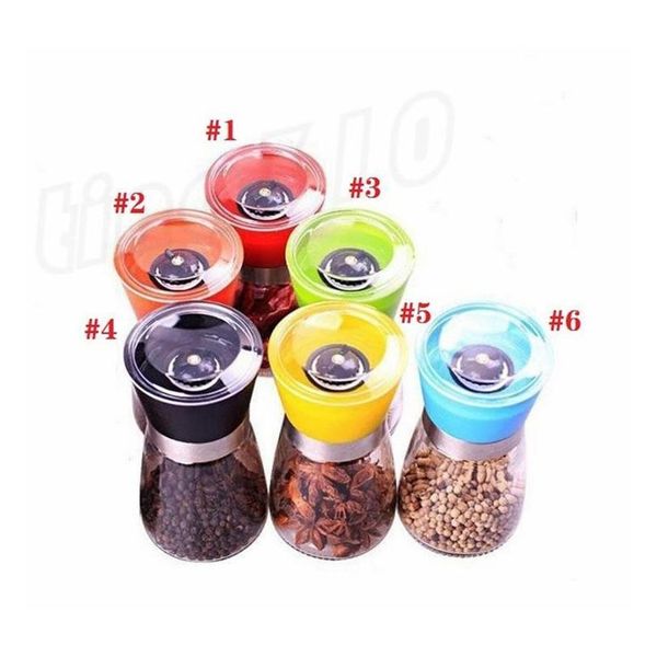 

hand movement black pepper grinder kitchen supplies glass grinder shaker salt containe jllxyx dh_niceshop