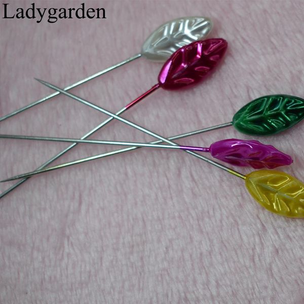 

30шт набор милые смешанные цвета diy цветок лист head pins круглый перл глава штыри декоративные шитье шитьё пошив pin wmtmny xhlight