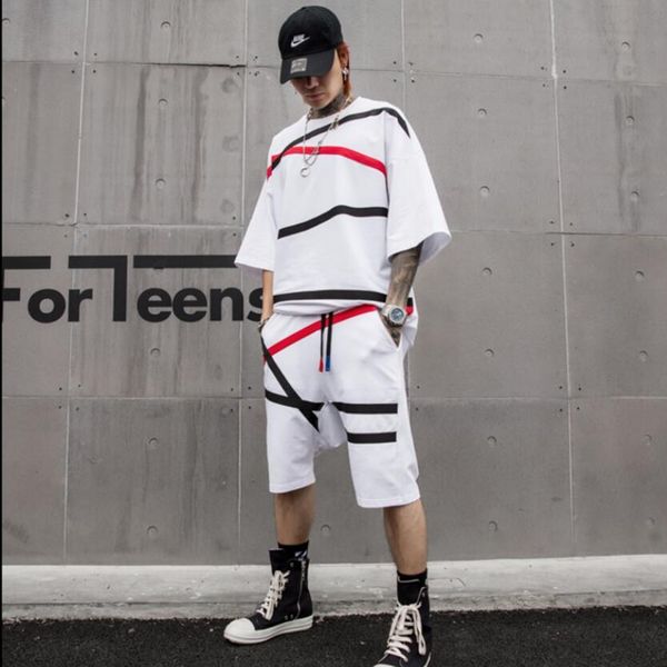 

2020 shirt released from five points summer men will see new hip hop students sets irregular s djce, White;black