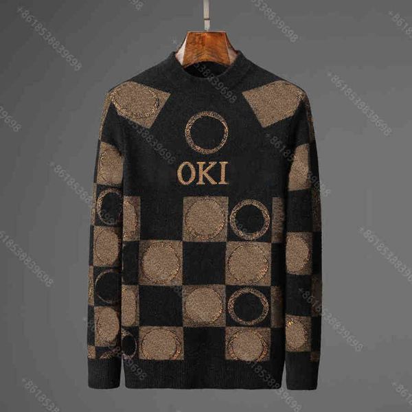 

22fw mens sweaters hoodies round neck pullover clearance designer men s clothing tracksuit long sleeve tech fleec hoodie sweater logo luxury, Black;brown