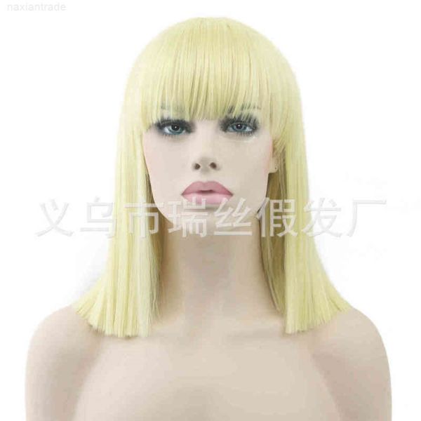 

women's wig heaear, chemical fiber, straight hair, Black