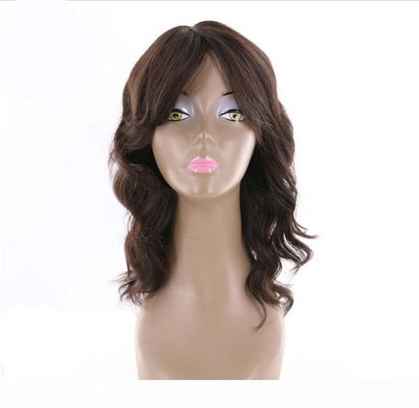 

100% virgin human hair wig 16 inch ombre two tone fashion wigs ing, Black;brown