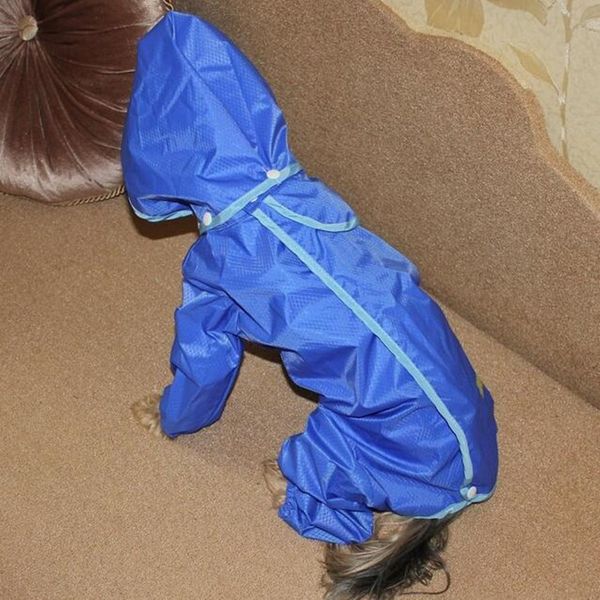 

pet dog raincoat outdoor waterproof clothes for small medium dogs jumpsuits overalls cloak puppy hooded rain coat chihuahua pug