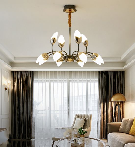 

modern nordic led chandelier lights simple dining room pendant lights personality bedroom light luxury atmospheric pendant lamps