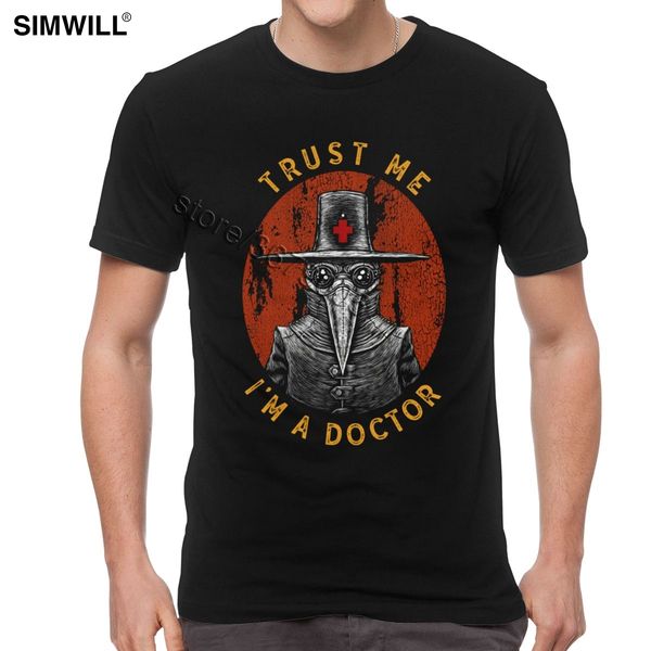 

sport humor trust me i'm a doctor t shirt men cotton funny harajuku t-shirt short sleeves halloween plague doctor tees streetwear