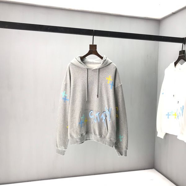 

same autumn and winter crosin cross english letter hooded sweater, Black