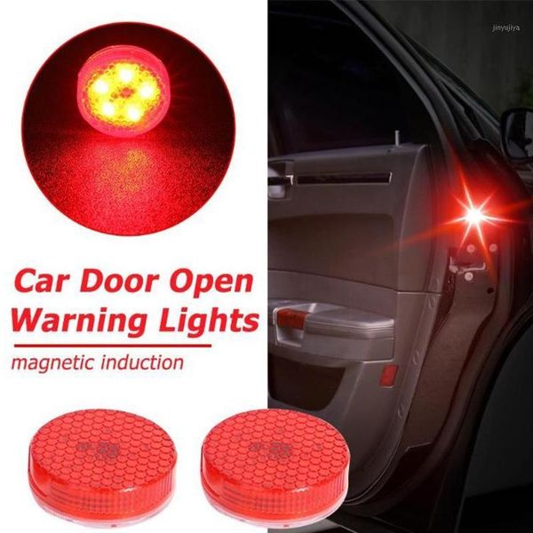 

emergency lights 2pcs universal car door projector light motorcycle led automobile general decorative lamp open anti-collid1