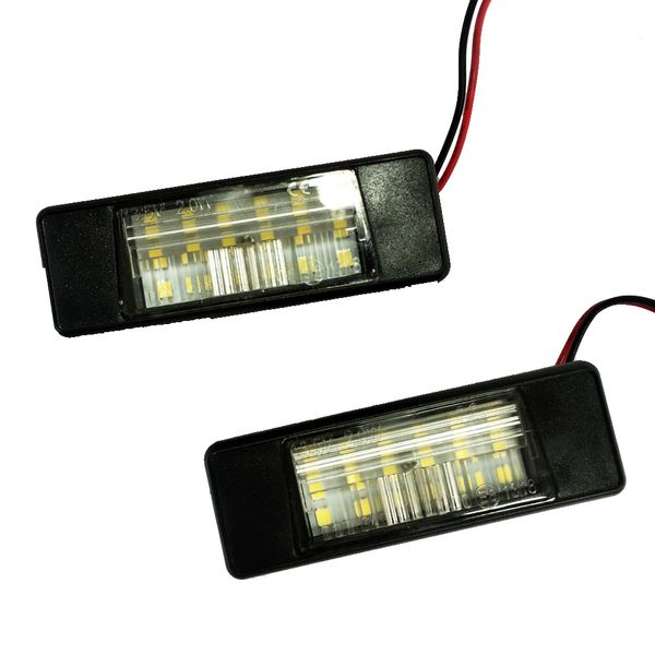 

2pcs car license plate lights plastic for nissan qashqai x-trail juke primera bright led number licence plate light