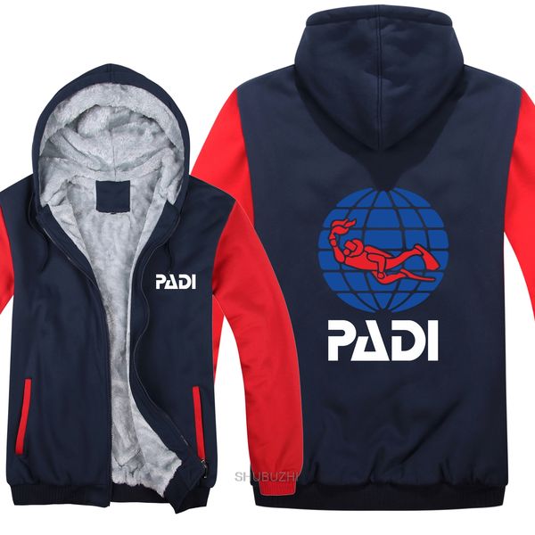

scuba driver padi s mens zipper coat fleece thicken padi swea pullover hoodie designers t shirts sweatshirt