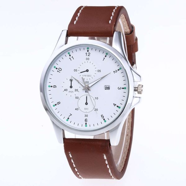 

watch leisure men business popular fashion x1wk, Slivery;brown