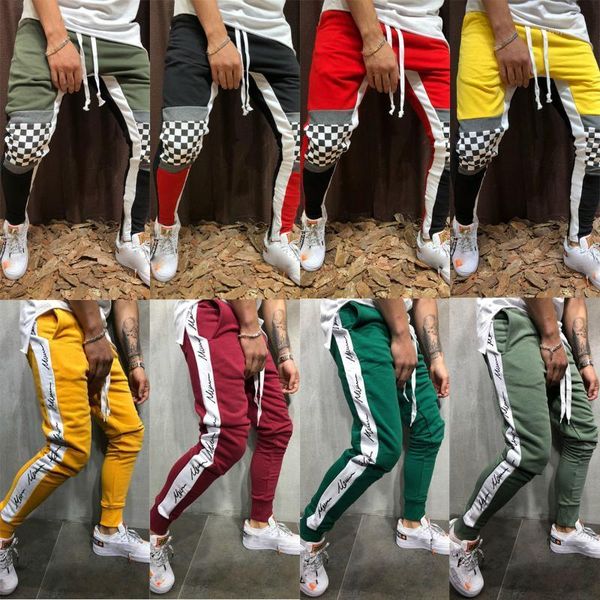 

2020 new men pants hip hop sportswear fitness joggerstrousers mens streetwear track pants gyms sweatpant1, Black