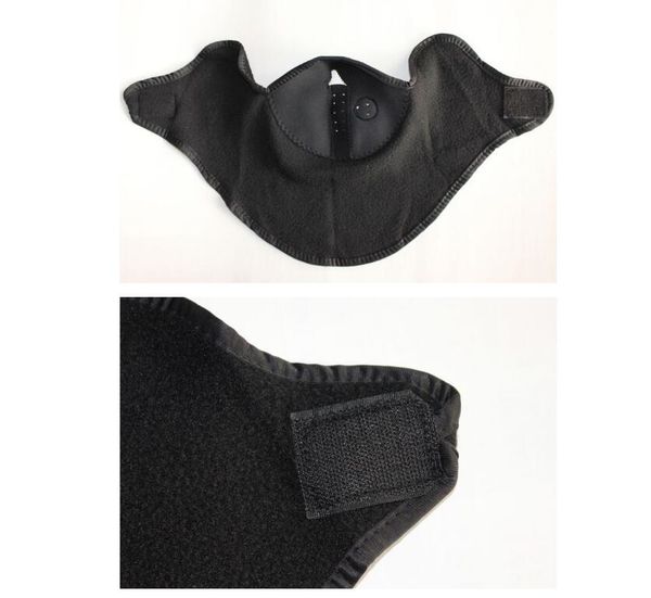 

велоспорт лыжной крышки headwear ветрозащитных мотоциклы шея лицо теплого велосипед маска половина шарф открытые для зимних видов спорта мас, Black