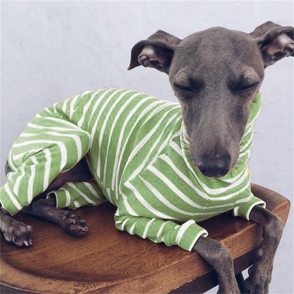 

fashion pet dog clothes high collar puppy accessories stripe four long sleeves shirt keep warm dogs clothing new arrival 26lm f2