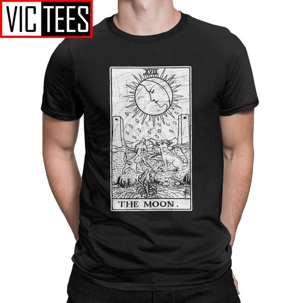 

funny the moon tarot card major arcana fortune telling occul pure short sleeve happy new year sport hooded sweatshirt hoodie t shirt