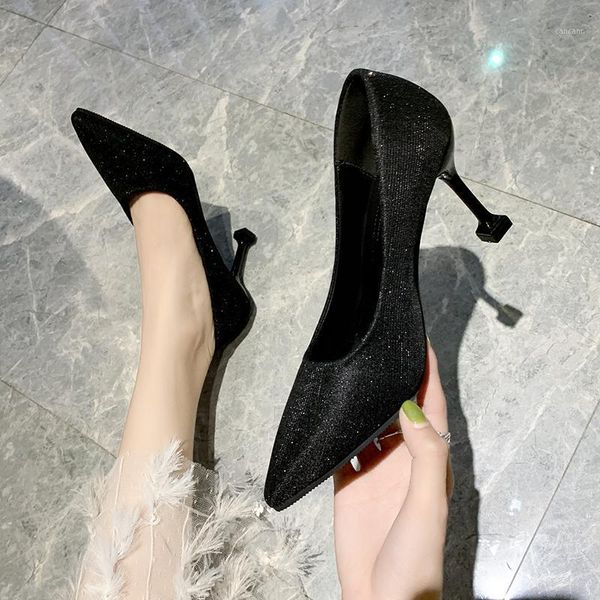 

the new fashion joker sweet single shoes female etiquette1, Black